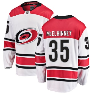 Men's Curtis McElhinney Carolina Hurricanes Breakaway Away Jersey - White