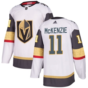 Men's Curtis McKenzie Vegas Golden Knights Authentic White Away Jersey - Gold