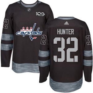 Men's Dale Hunter Washington Capitals Authentic 1917-2017 100th Anniversary Jersey - Black