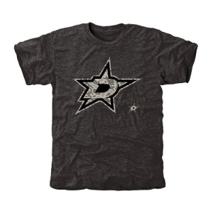 Men's Dallas Stars Rink Warrior Tri-Blend T-Shirt - Black