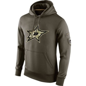 Men's Dallas Stars Salute To Service KO Performance Hoodie - Olive