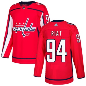 Men's Damien Riat Washington Capitals Authentic Home Jersey - Red