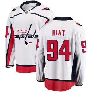 Men's Damien Riat Washington Capitals Breakaway Away Jersey - White