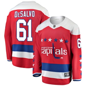 Men's Dan DeSalvo Washington Capitals Breakaway Alternate Jersey - Red