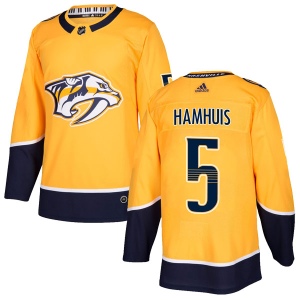 Men's Dan Hamhuis Nashville Predators Authentic Home Jersey - Gold