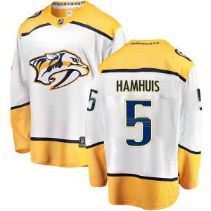 Men's Dan Hamhuis Nashville Predators Breakaway Away Jersey - White