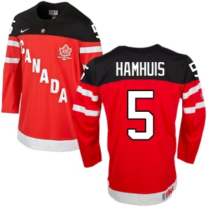 Men's Dan Hamhuis Team Canada Premier 100th Anniversary Olympic Hockey Jersey - Red