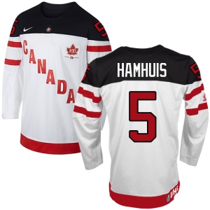 Men's Dan Hamhuis Team Canada Premier 100th Anniversary Olympic Hockey Jersey - White