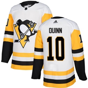 Men's Dan Quinn Pittsburgh Penguins Authentic Away Jersey - White