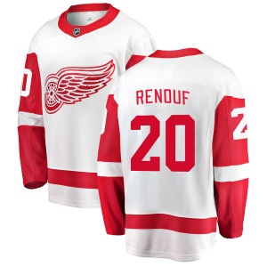 Men's Dan Renouf Detroit Red Wings Breakaway Away Jersey - White