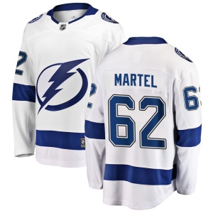 Men's Danick Martel Tampa Bay Lightning Breakaway Away Jersey - White