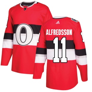 Men's Daniel Alfredsson Ottawa Senators Authentic 2017 100 Classic Jersey - Red