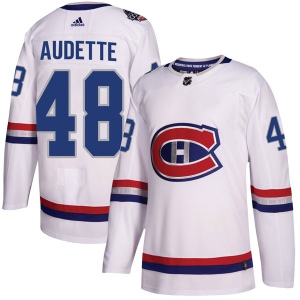 Men's Daniel Audette Montreal Canadiens Authentic 2017 100 Classic Jersey - White