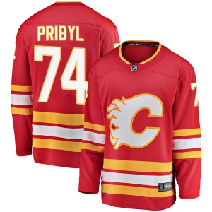 Men's Daniel Pribyl Calgary Flames Breakaway Alternate Jersey - Red