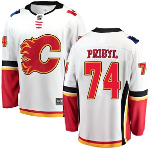 Men's Daniel Pribyl Calgary Flames Breakaway Away Jersey - White