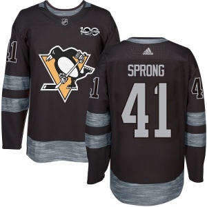 Men's Daniel Sprong Pittsburgh Penguins Authentic 1917-2017 100th Anniversary Jersey - Black