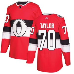 Men's Daniel Taylor Ottawa Senators Authentic 2017 100 Classic Jersey - Red