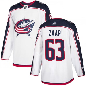 Men's Daniel Zaar Columbus Blue Jackets Authentic Away Jersey - White