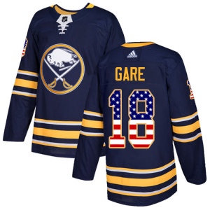 Men's Danny Gare Buffalo Sabres Authentic USA Flag Fashion Jersey - Navy Blue