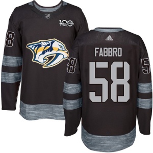 Men's Dante Fabbro Nashville Predators Authentic 1917-2017 100th Anniversary Jersey - Black