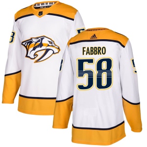 Men's Dante Fabbro Nashville Predators Authentic Away Jersey - White