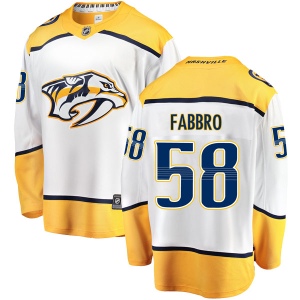 Men's Dante Fabbro Nashville Predators Breakaway Away Jersey - White