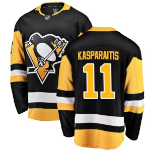 Men's Darius Kasparaitis Pittsburgh Penguins Breakaway Home Jersey - Black