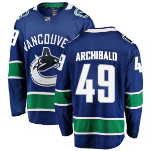 Men's Darren Archibald Vancouver Canucks Breakaway Home Jersey - Blue