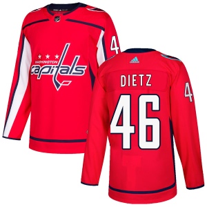 Men's Darren Dietz Washington Capitals Authentic Home Jersey - Red