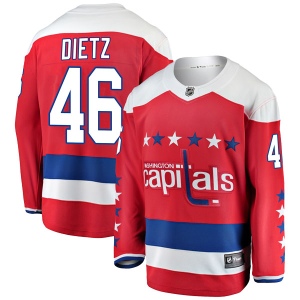 Men's Darren Dietz Washington Capitals Breakaway Alternate Jersey - Red