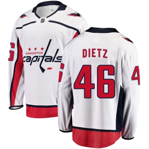 Men's Darren Dietz Washington Capitals Breakaway Away Jersey - White