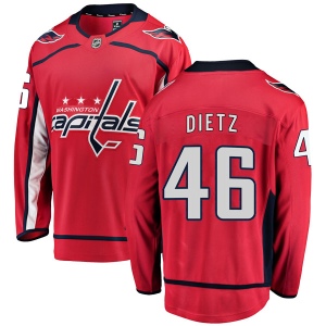 Men's Darren Dietz Washington Capitals Breakaway Home Jersey - Red