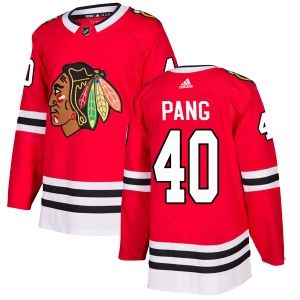 Men's Darren Pang Chicago Blackhawks Authentic Home Jersey - Red