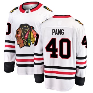 Men's Darren Pang Chicago Blackhawks Breakaway Away Jersey - White