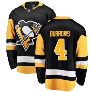 Men's Dave Burrows Pittsburgh Penguins Breakaway Home Jersey - Black