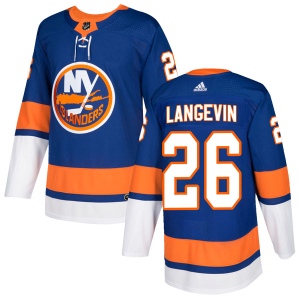 Men's Dave Langevin New York Islanders Authentic Home Jersey - Royal