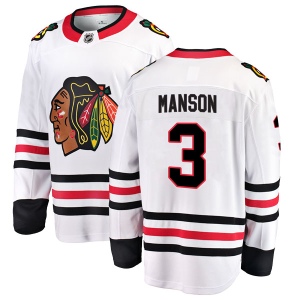 Men's Dave Manson Chicago Blackhawks Breakaway Away Jersey - White