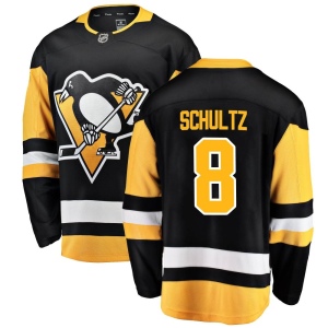 Men's Dave Schultz Pittsburgh Penguins Breakaway Home Jersey - Black