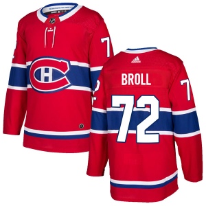 Men's David Broll Montreal Canadiens Authentic Home Jersey - Red