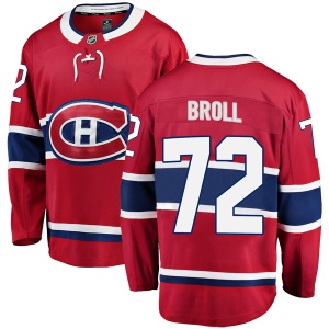 Men's David Broll Montreal Canadiens Breakaway Home Jersey - Red