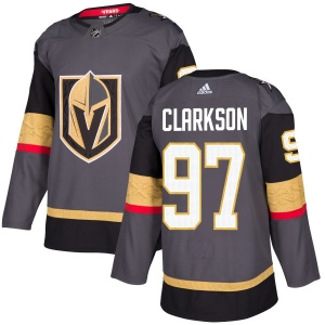 Men's David Clarkson Vegas Golden Knights Authentic Gray Jersey - Gold