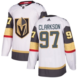 Men's David Clarkson Vegas Golden Knights Authentic White Away Jersey - Gold