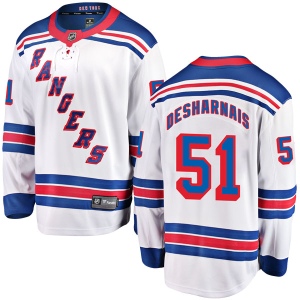 Men's David Desharnais New York Rangers Breakaway Away Jersey - White