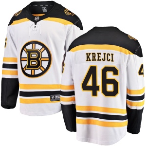 Men's David Krejci Boston Bruins Breakaway Away Jersey - White