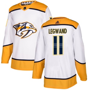 Men's David Legwand Nashville Predators Authentic Away Jersey - White