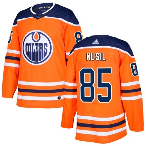 Men's David Musil Edmonton Oilers Authentic r Home Jersey - Orange