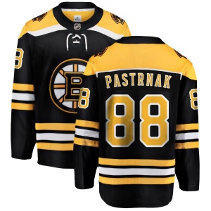 Men's David Pastrnak Boston Bruins Home Breakaway Jersey - Black