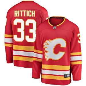 Men's David Rittich Calgary Flames Breakaway Alternate Jersey - Red