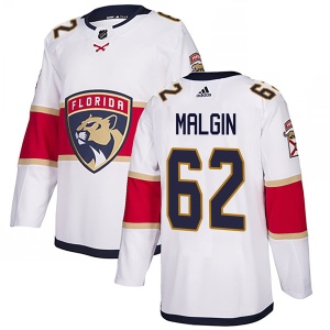 Men's Denis Malgin Florida Panthers Authentic Away Jersey - White