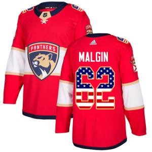 Men's Denis Malgin Florida Panthers Authentic USA Flag Fashion Jersey - Red